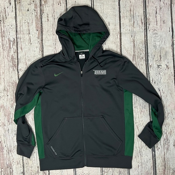 Siena Saints Nike Therma Fit Zip Up Athletic Gym Sports Hoodie Sweatshirt - Picture 1 of 7